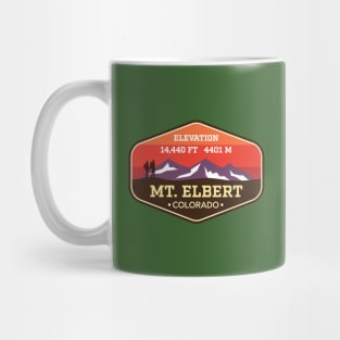 Mount Elbert Colorado - 14ers Mountain Climbing Badge Mug